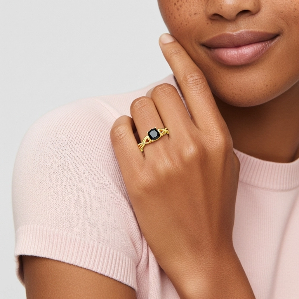 Modern Heart Cushion Cut Engagement Ring