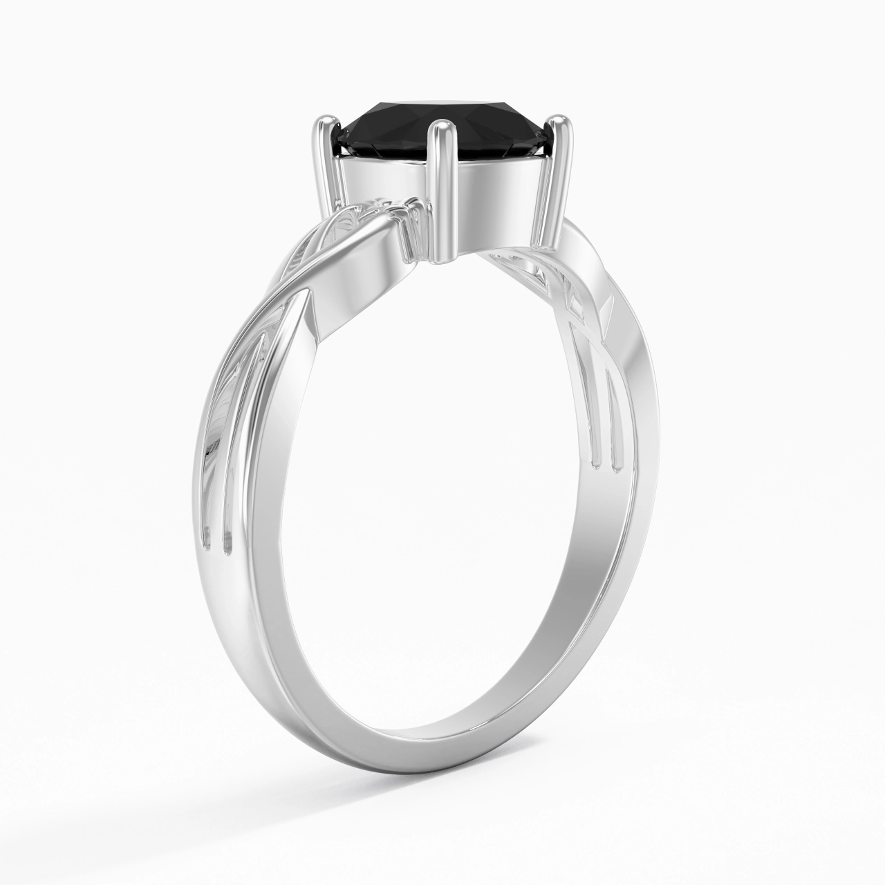 Modern Heart Cushion Cut Engagement Ring