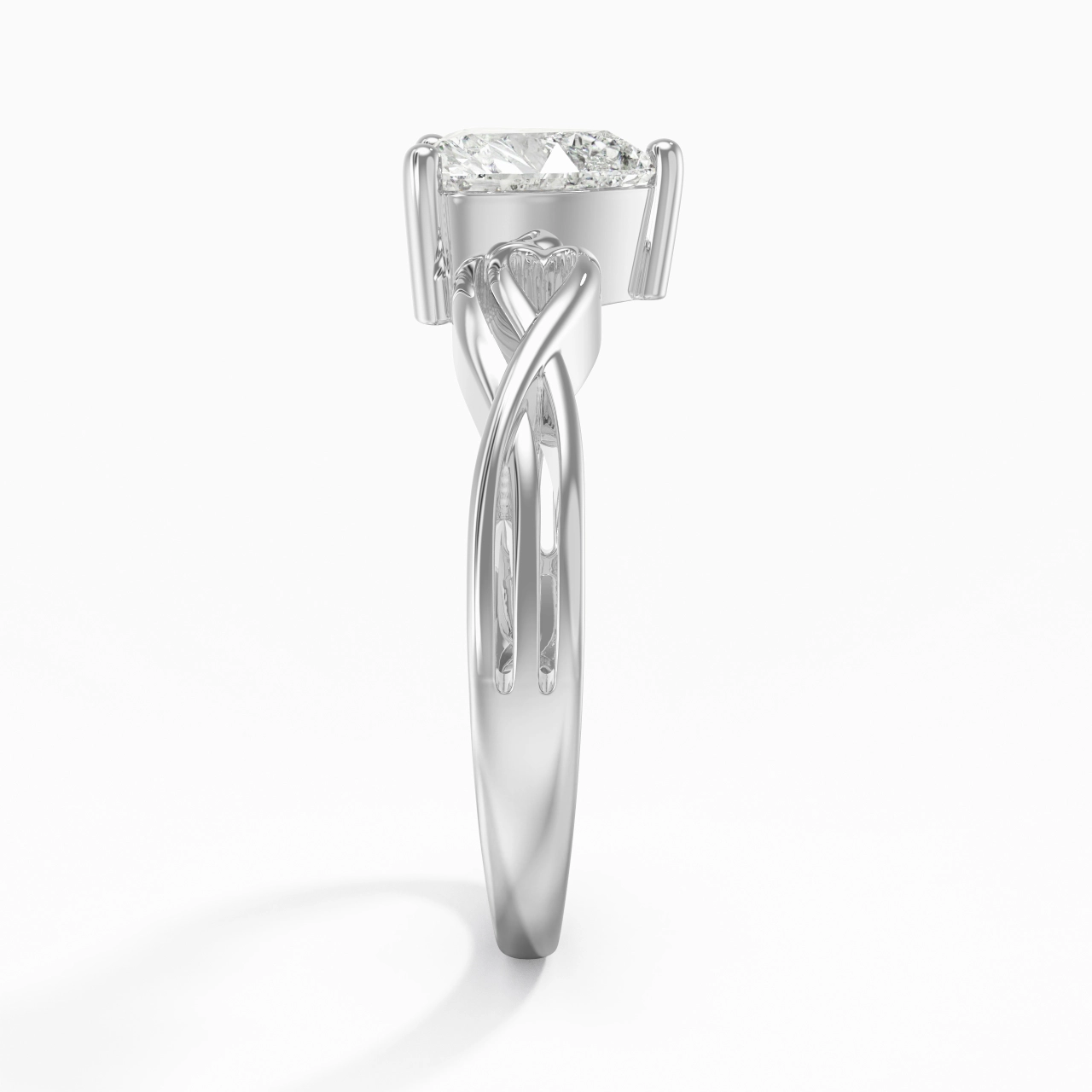 Modern Heart Heart Cut Engagement Ring