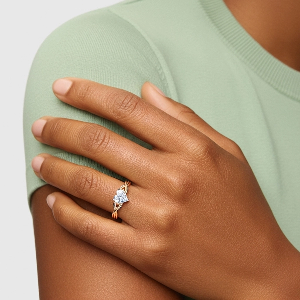 Modern Heart Heart Cut Engagement Ring