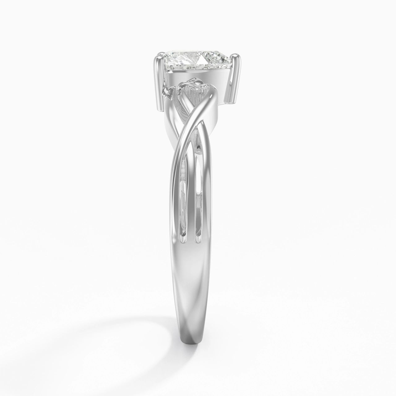 Modern Heart Heart Cut Engagement Ring