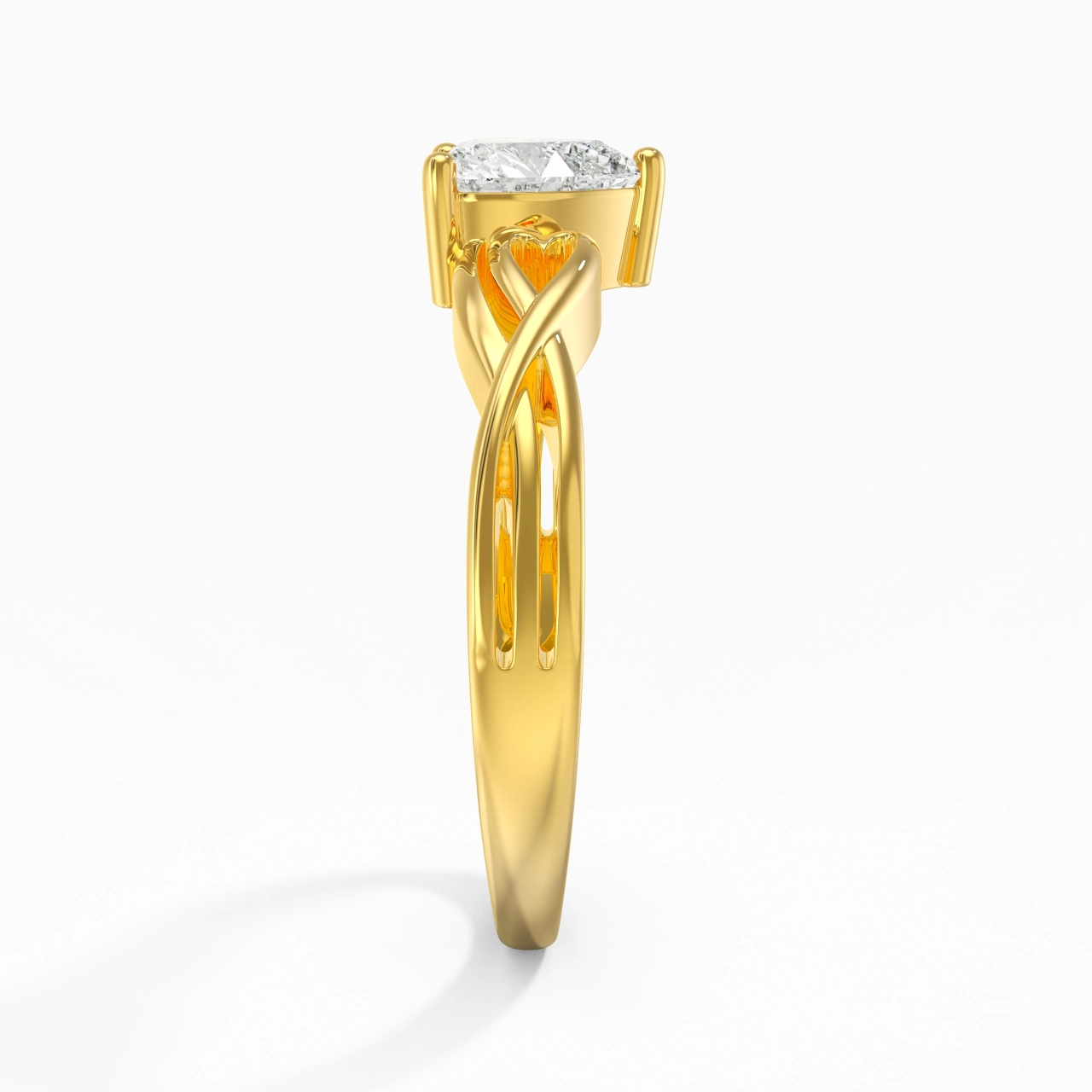 Modern Heart Heart Cut Engagement Ring