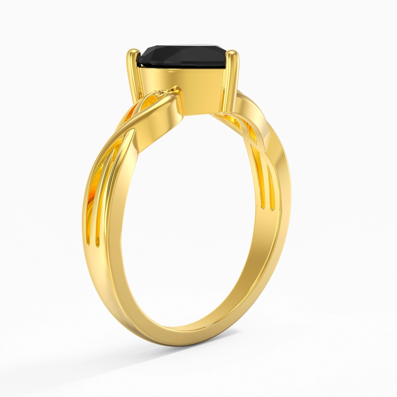 Moderne Cœur Cœur Coupé Bague de fiançailles