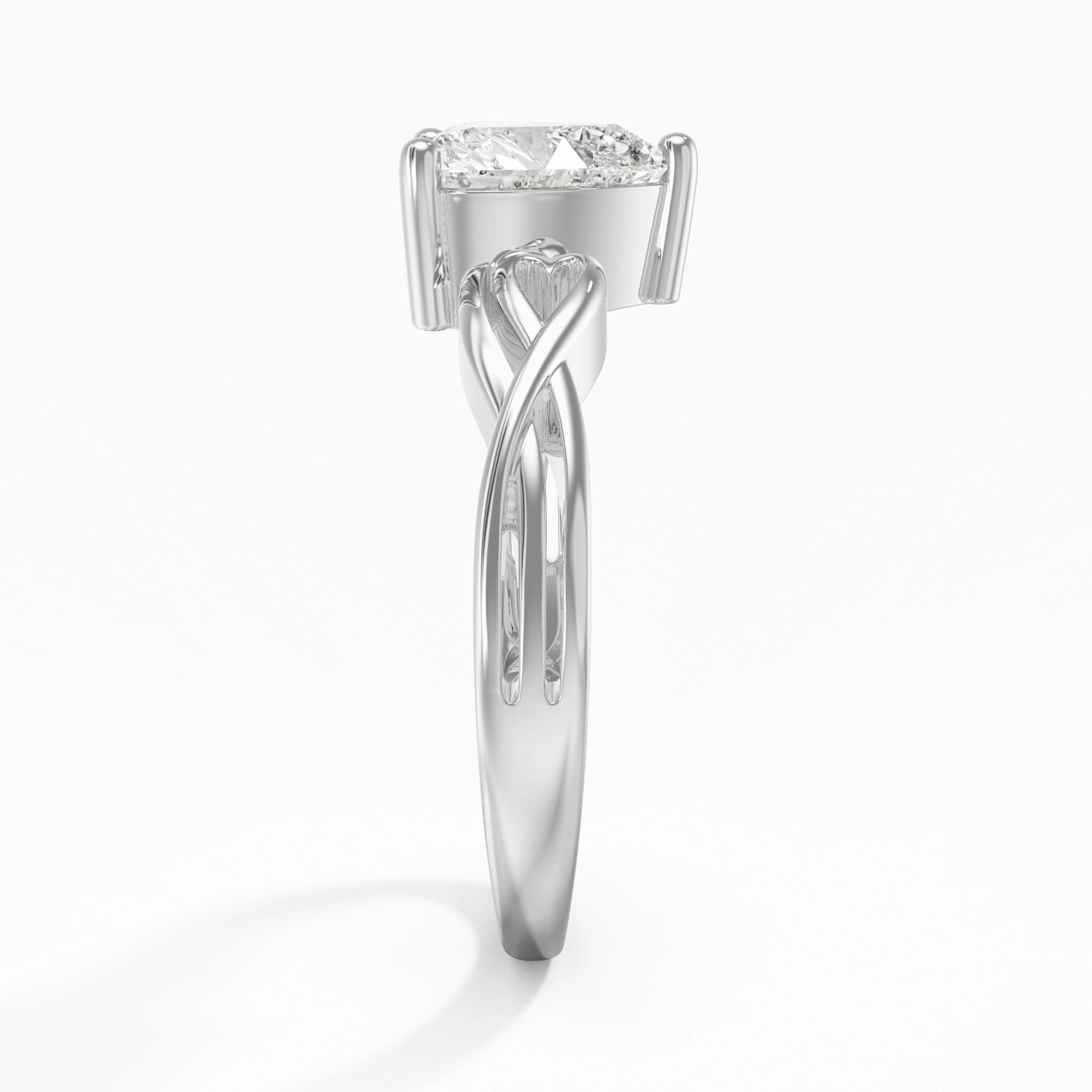 Modern Heart Heart Cut Engagement Ring