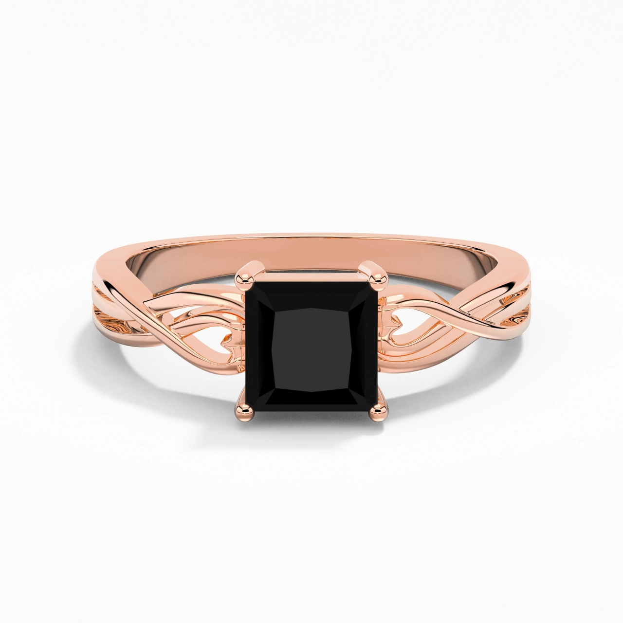 Moderne Cœur Princesse Coupé Bague de fiançailles