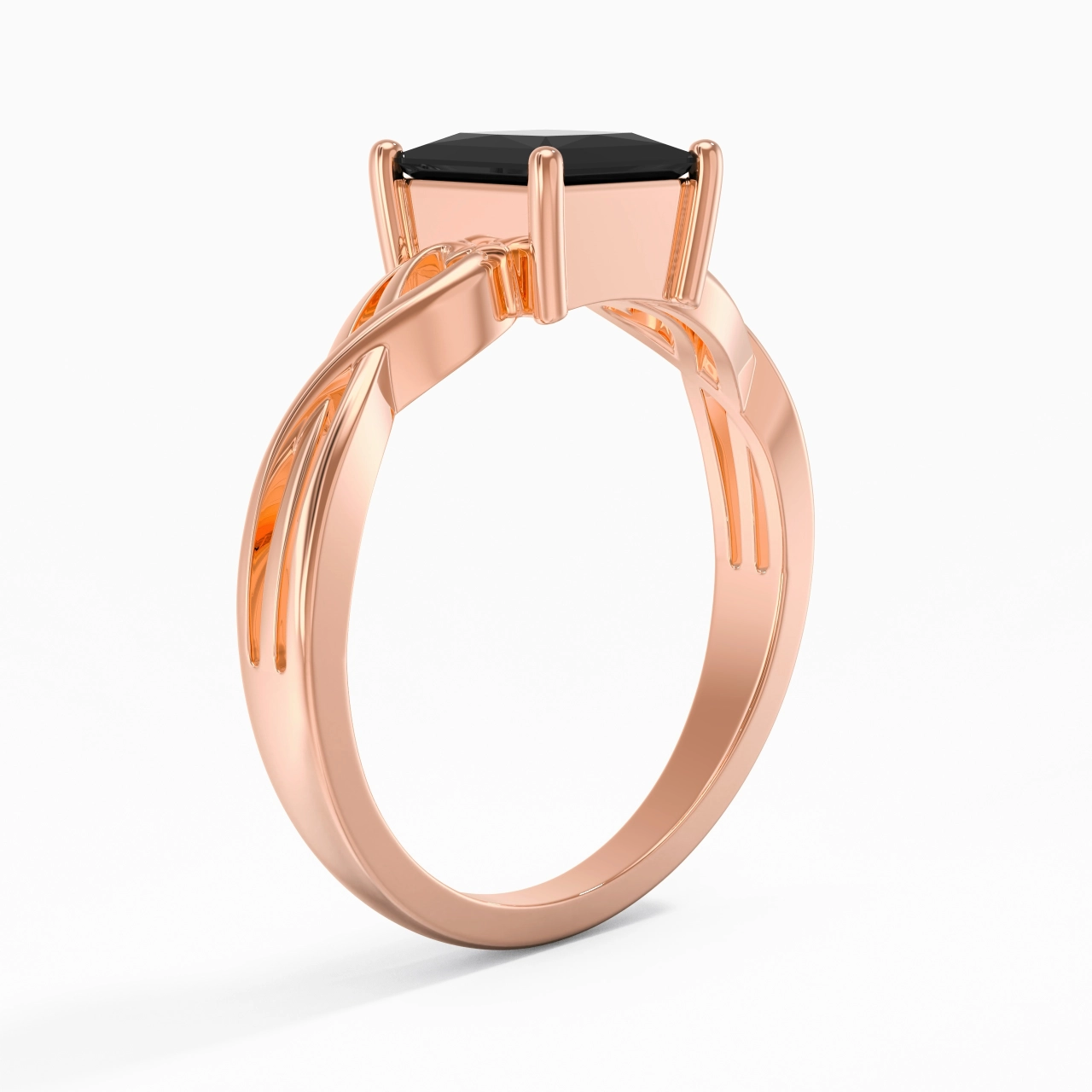 Moderne Cœur Princesse Coupé Bague de fiançailles
