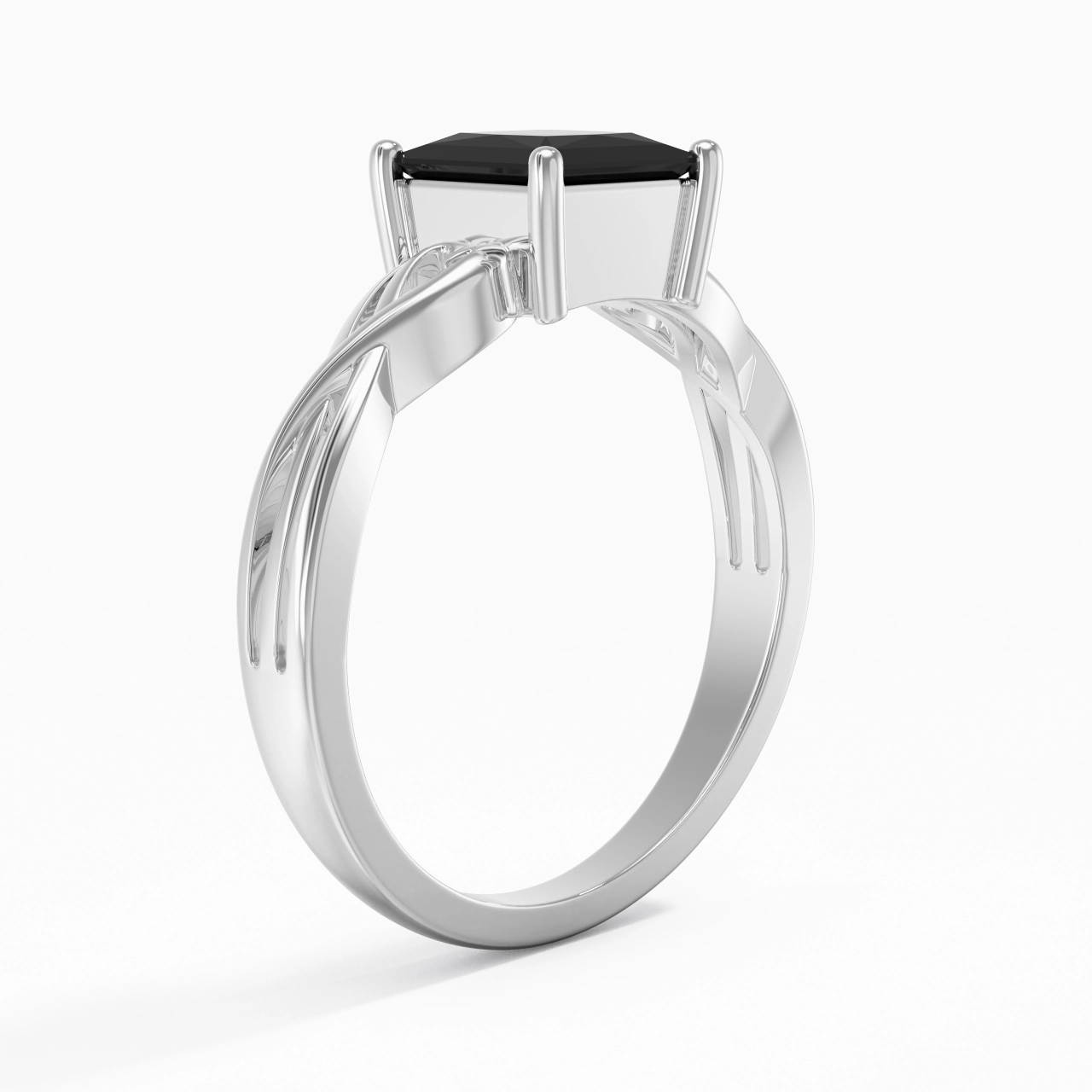 Moderne Cœur Princesse Coupé Bague de fiançailles