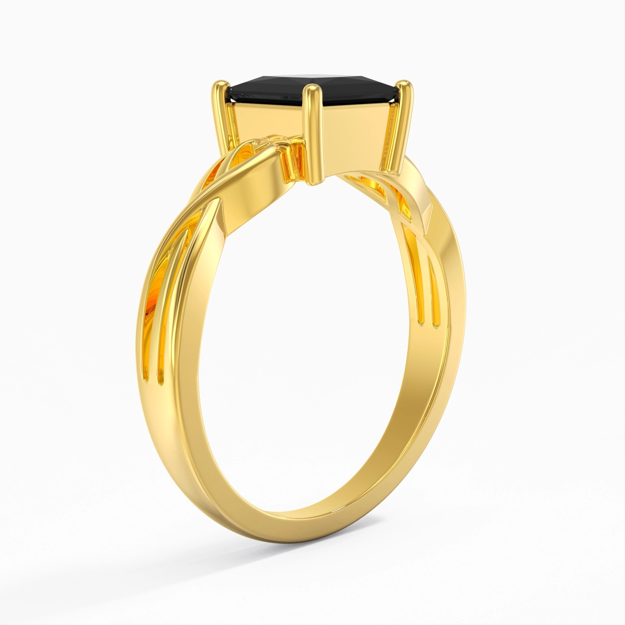 Moderne Cœur Princesse Coupé Bague de fiançailles