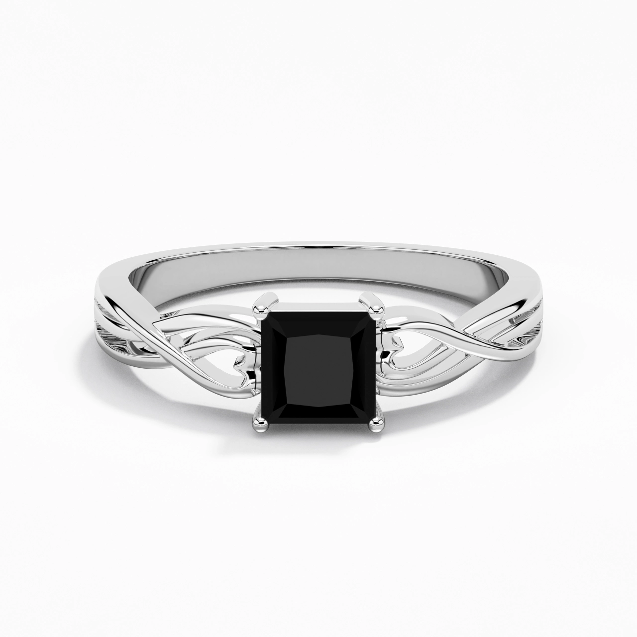 Moderne Cœur Princesse Coupé Bague de fiançailles