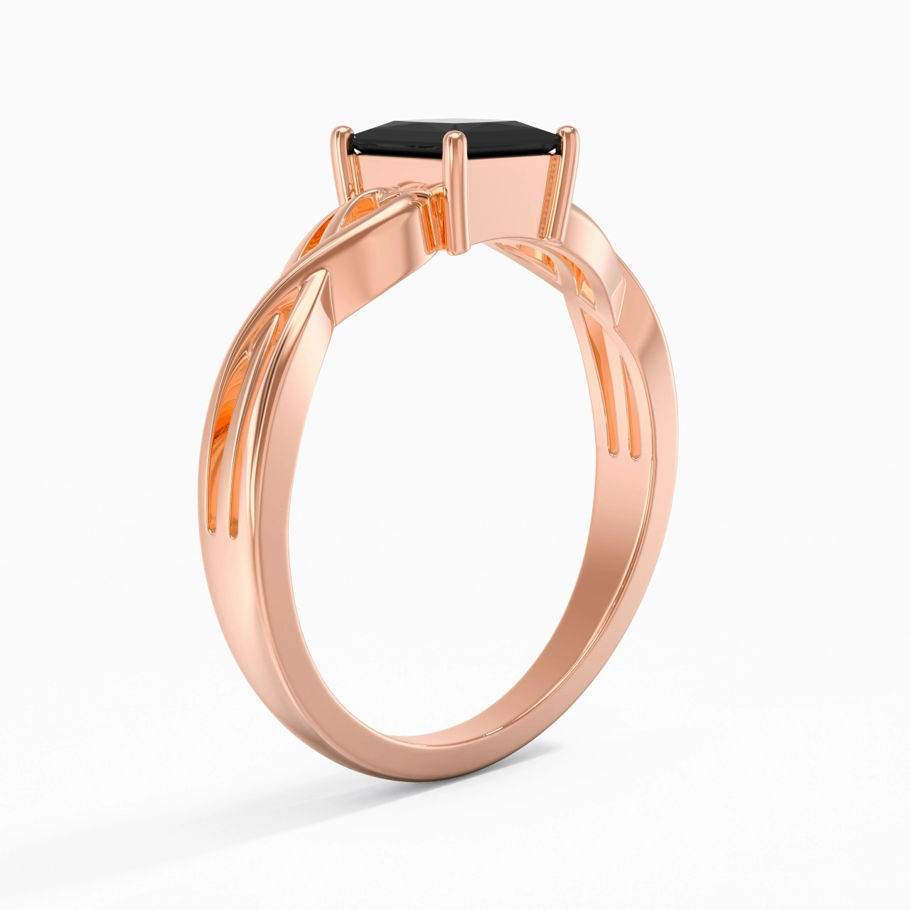 Moderne Cœur Princesse Coupé Bague de fiançailles