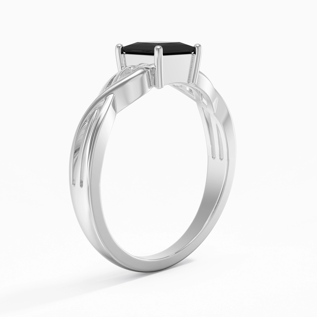 Moderne Cœur Princesse Coupé Bague de fiançailles