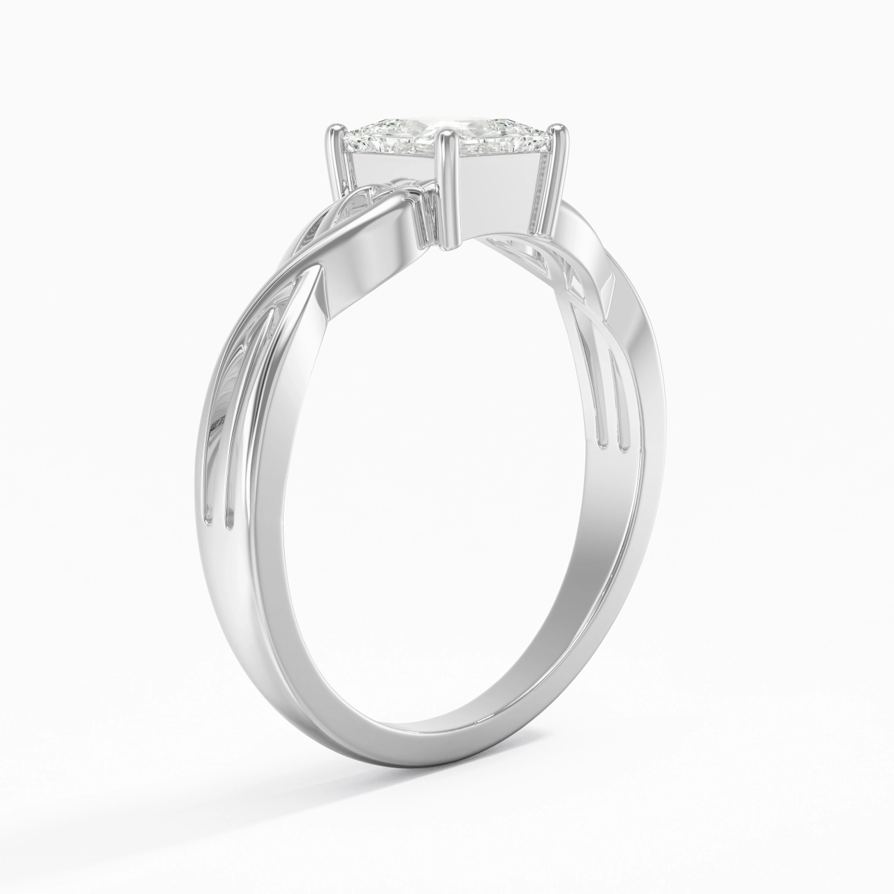 Moderne Cœur Princesse Coupé Bague de fiançailles