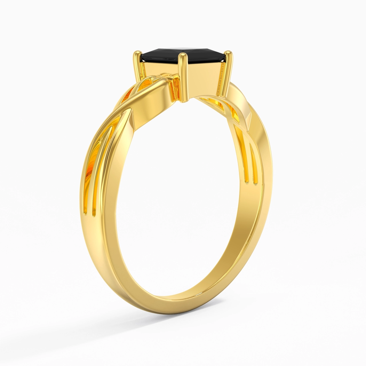 Moderne Cœur Princesse Coupé Bague de fiançailles