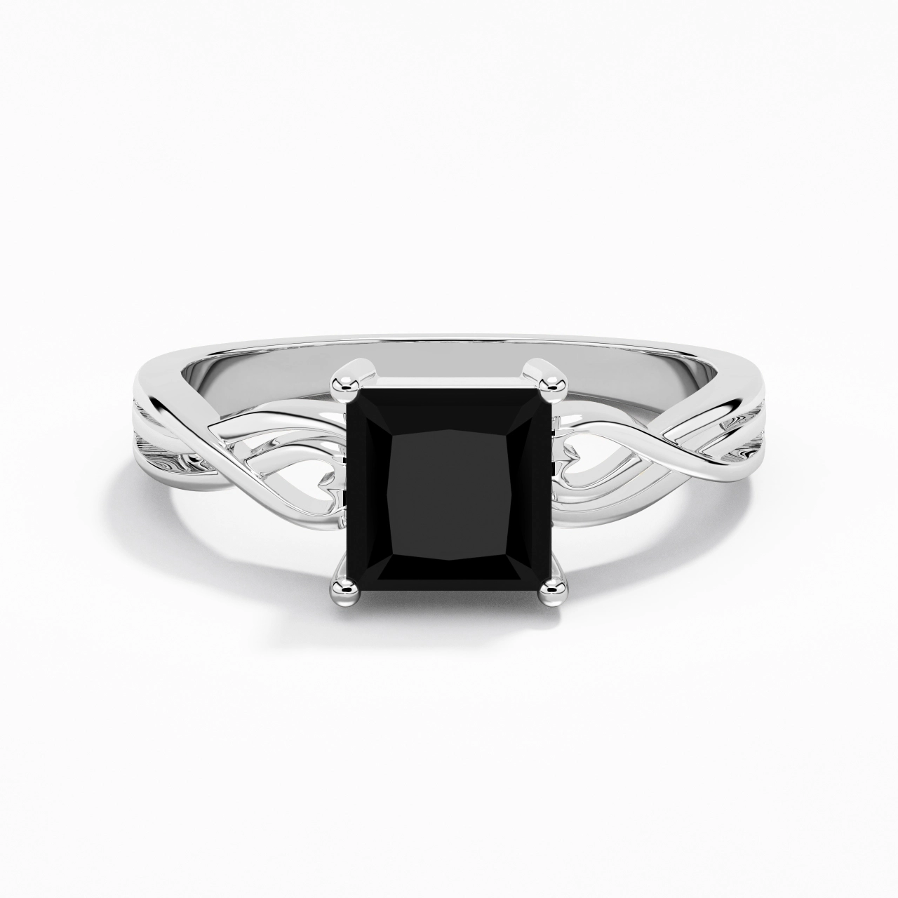 Moderne Cœur Princesse Coupé Bague de fiançailles