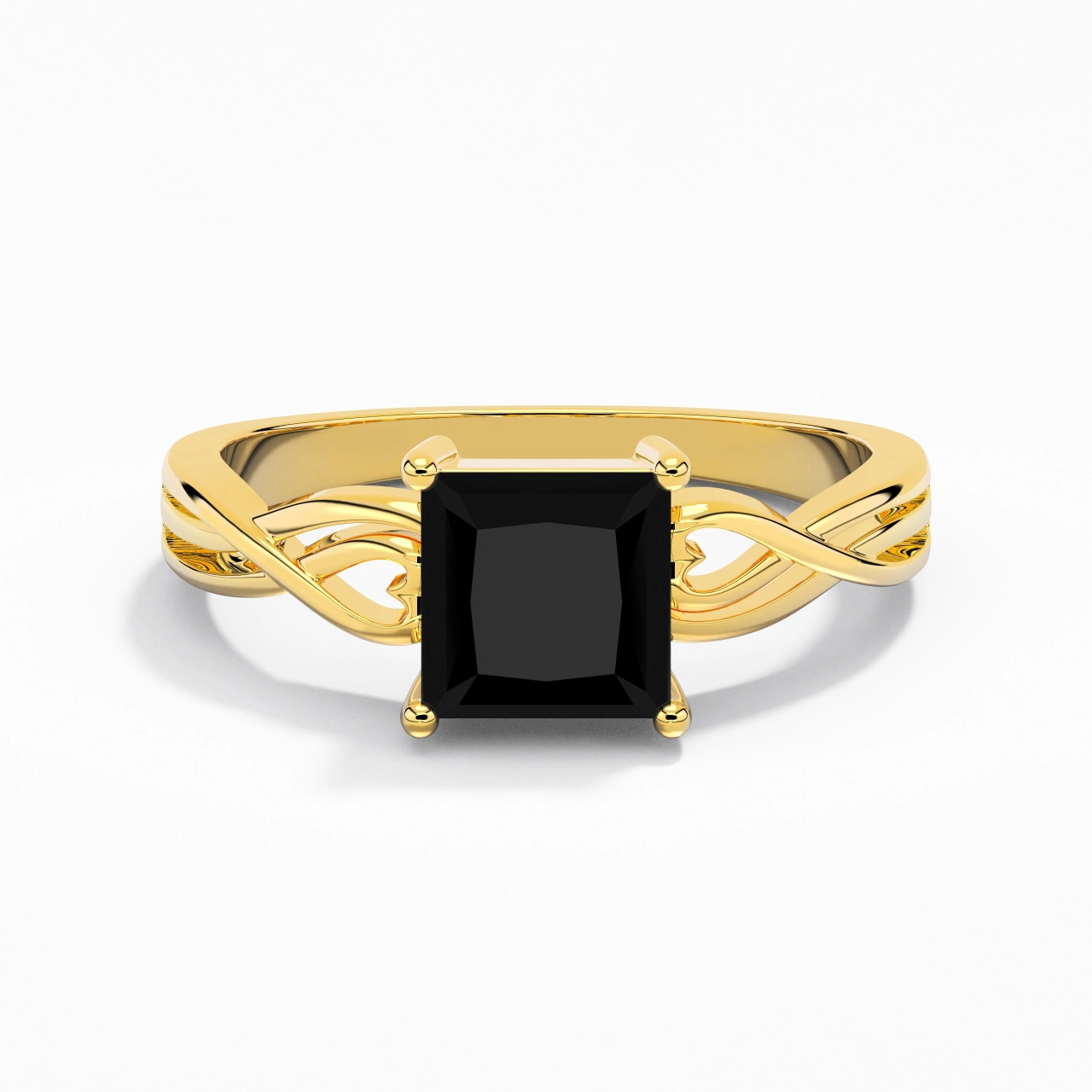 Moderne Cœur Princesse Coupé Bague de fiançailles