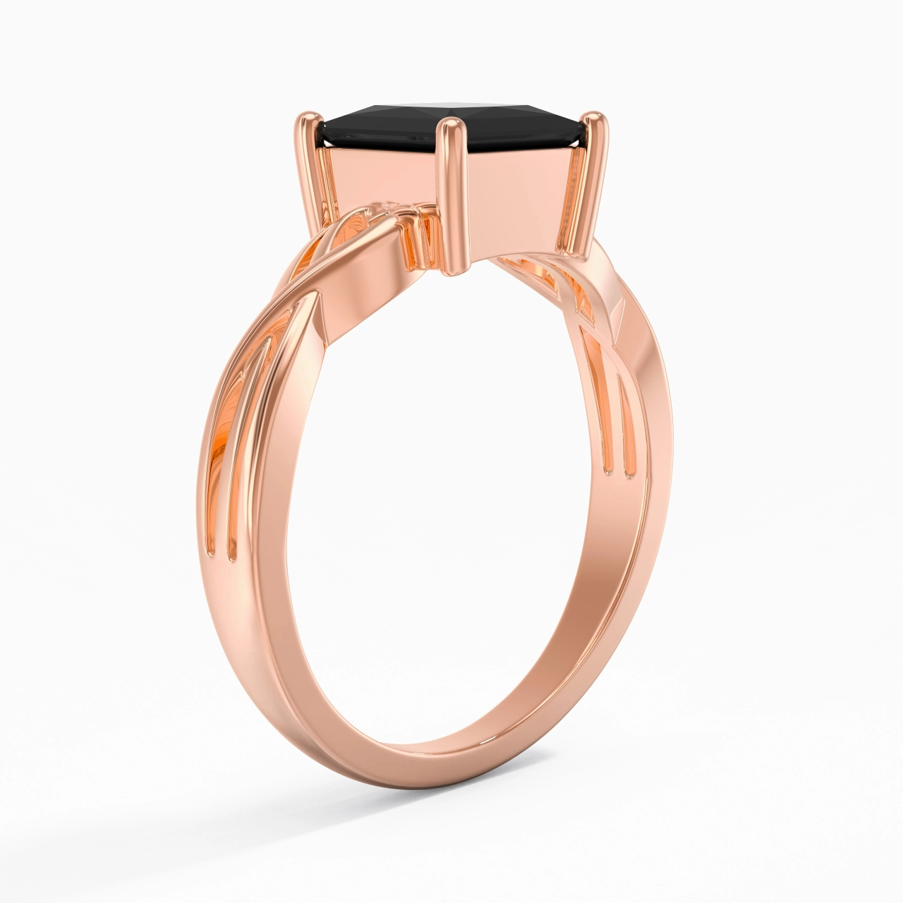 Moderne Cœur Princesse Coupé Bague de fiançailles