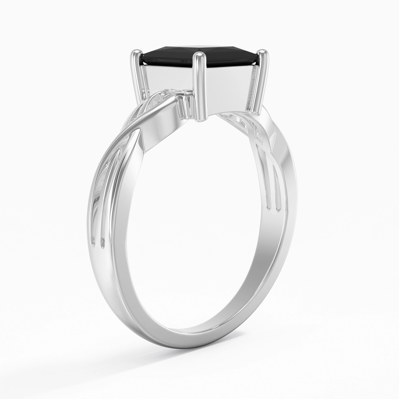 Moderne Cœur Princesse Coupé Bague de fiançailles