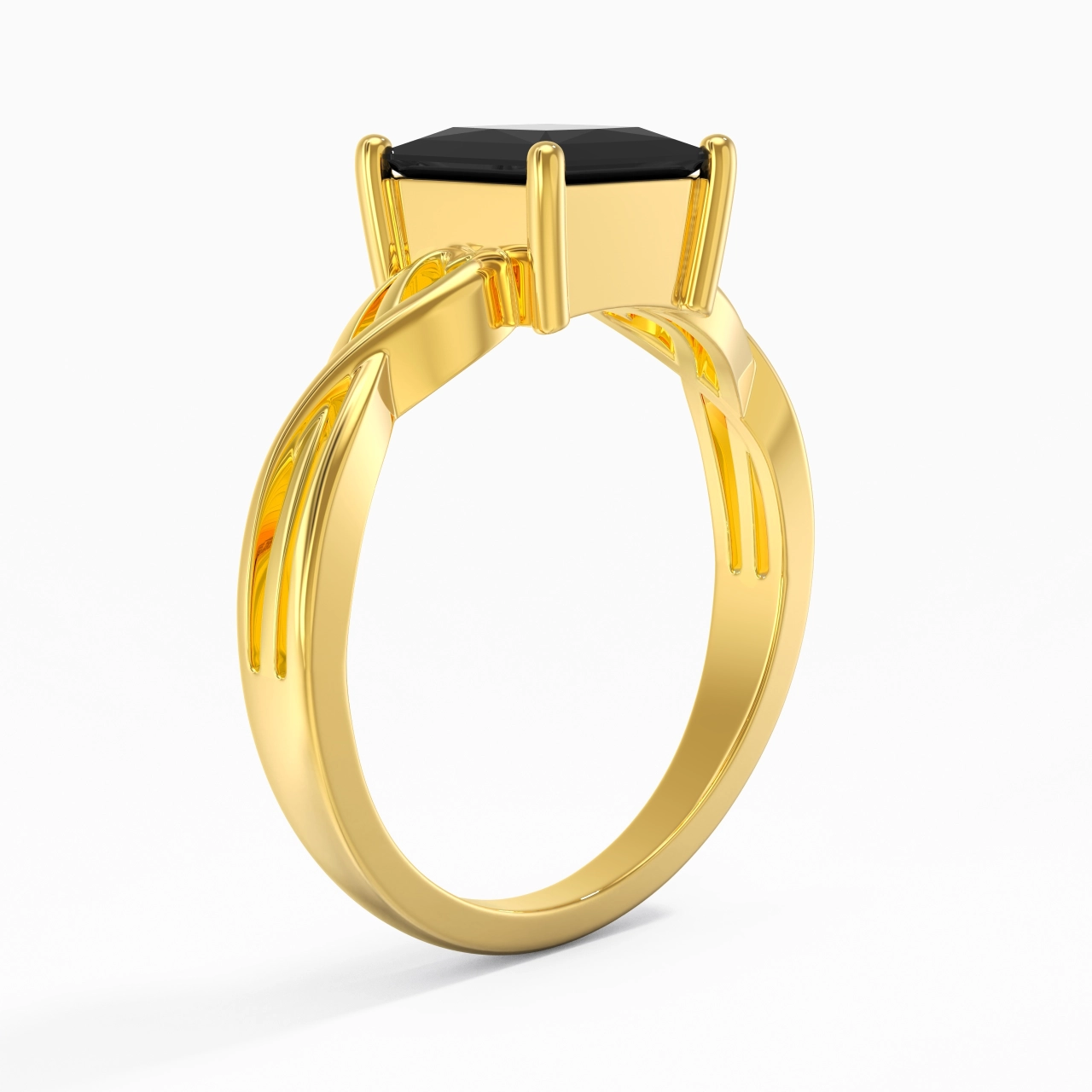 Moderne Cœur Princesse Coupé Bague de fiançailles