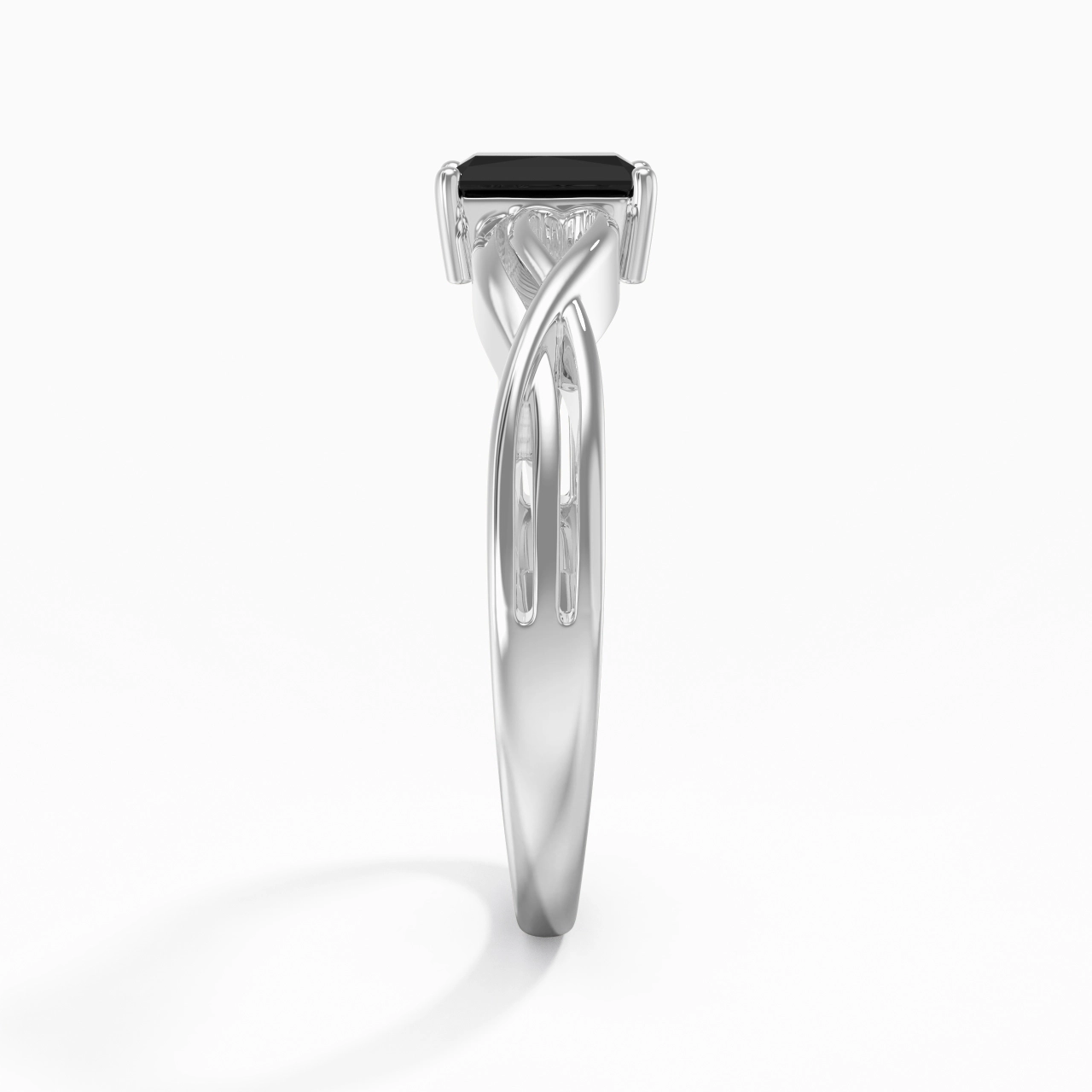 Modern Heart Radiant Cut Engagement Ring