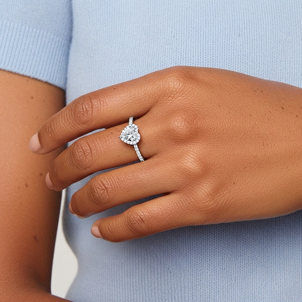 Classic Heart Cut Engagement Ring