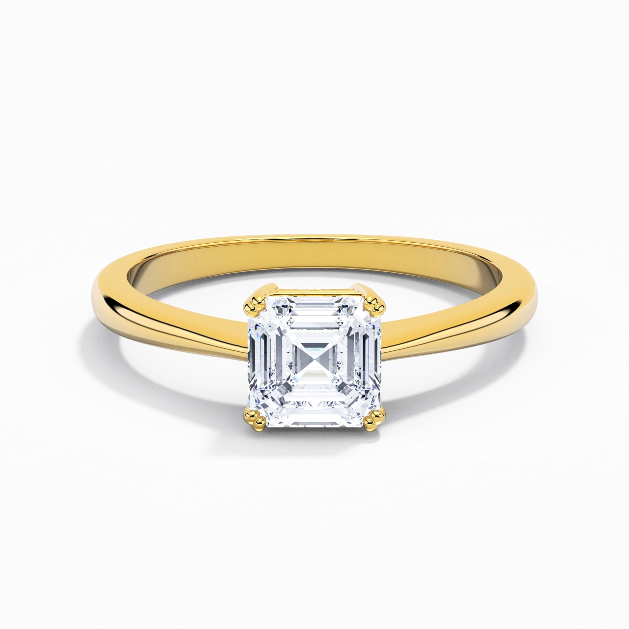 Découper Volutes Solitaire Bague de fiançailles 1.50ct Moissanite