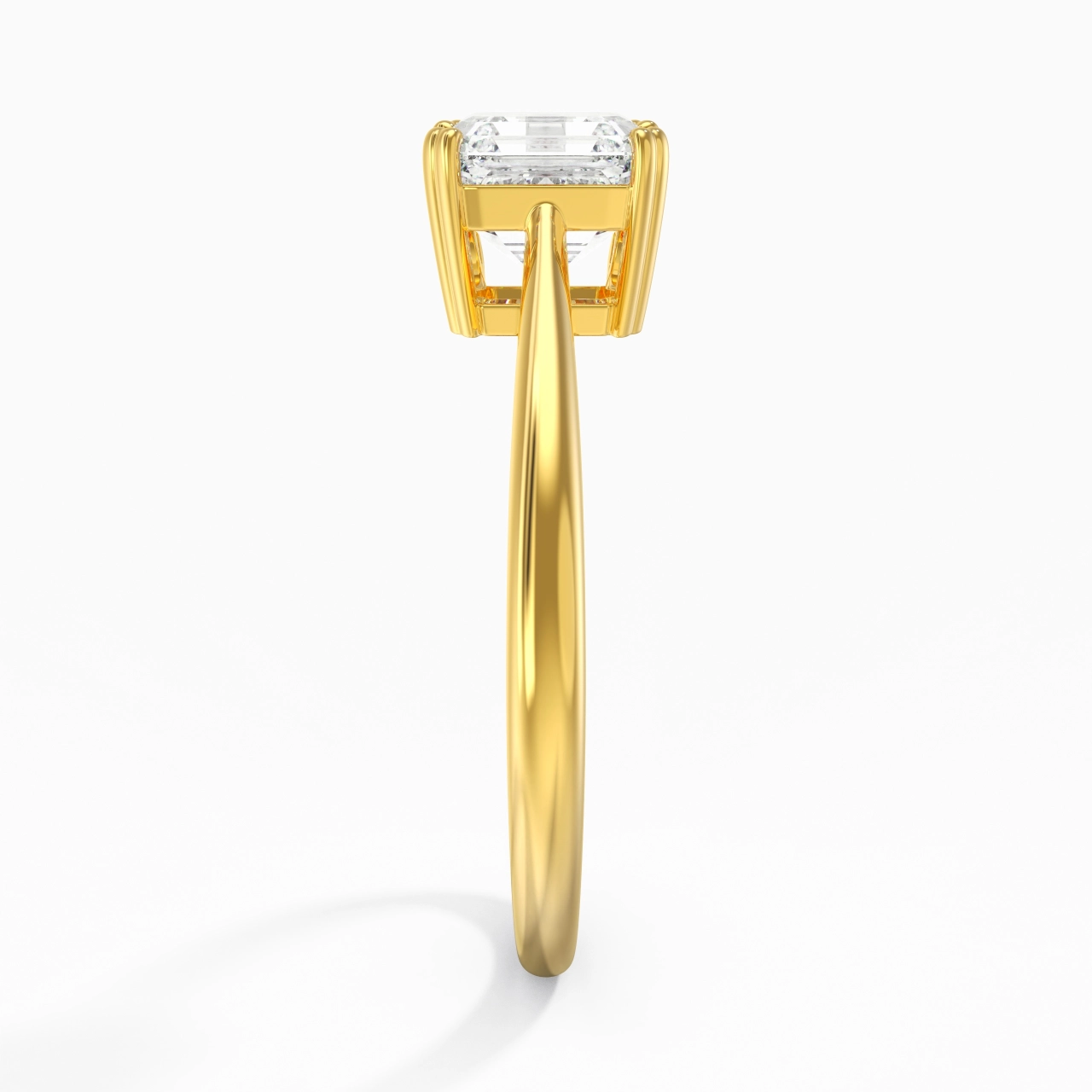 Découper Volutes Solitaire Bague de fiançailles 1.50ct Moissanite