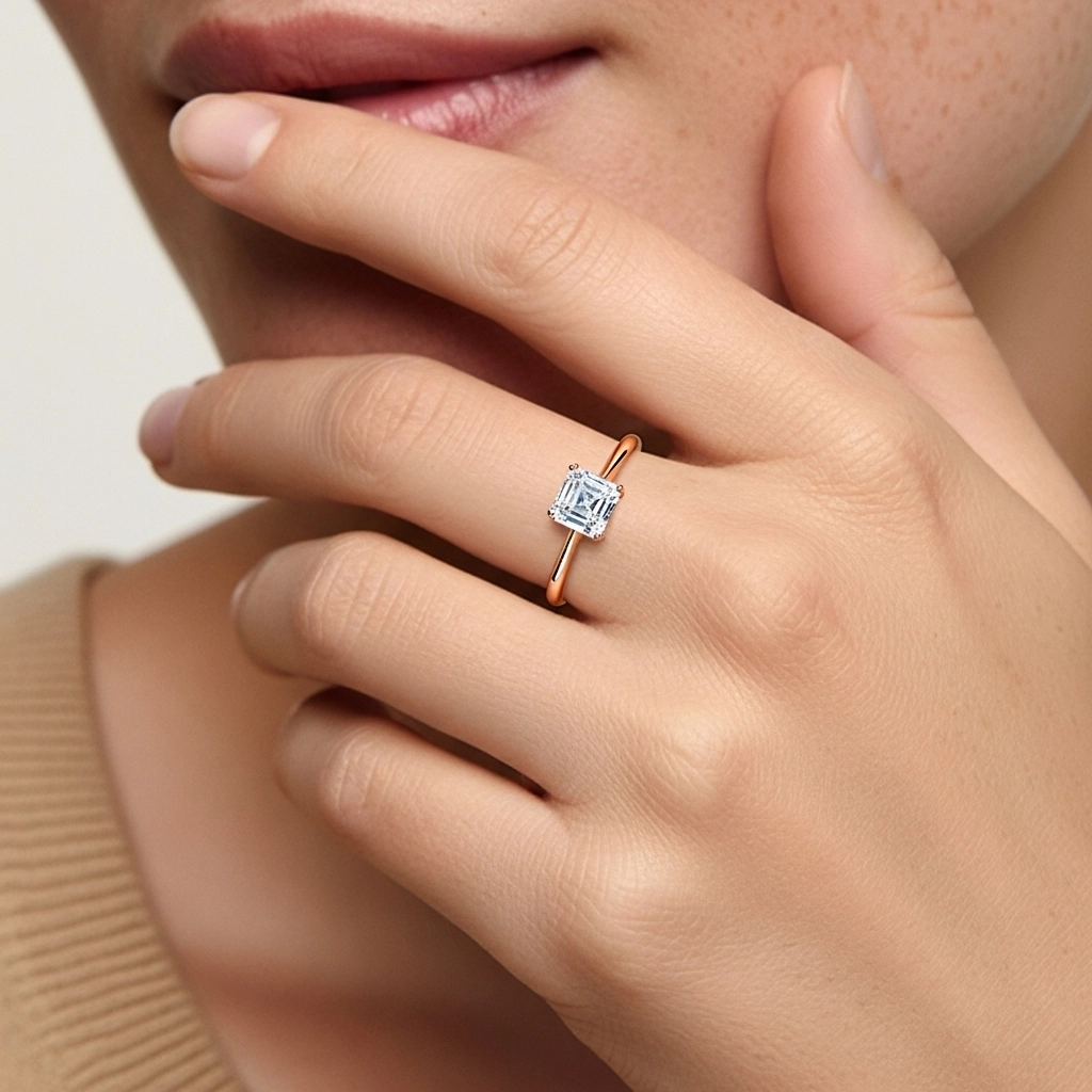 Cutout Scrollwork Solitaire Engagement Ring 2.00ct Moissanite