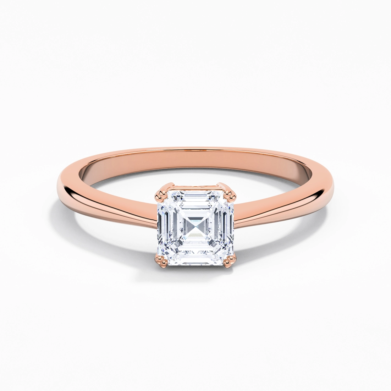 Cutout Scrollwork Solitaire Engagement Ring 1.00ct Moissanite