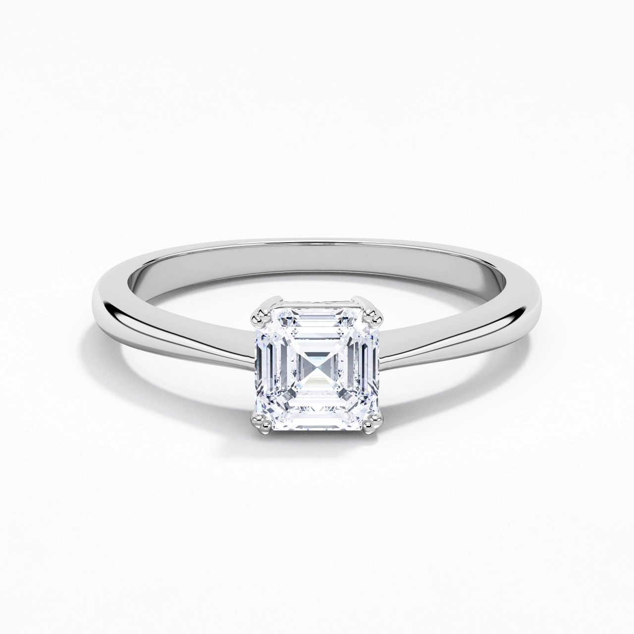 Cutout Scrollwork Solitaire Engagement Ring 1.00ct Moissanite