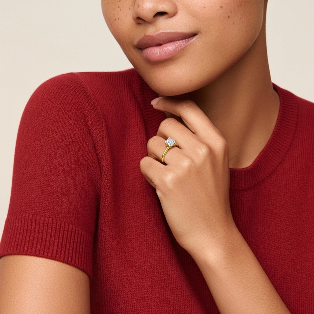 Cutout Scrollwork Solitaire Engagement Ring 2.00ct Moissanite