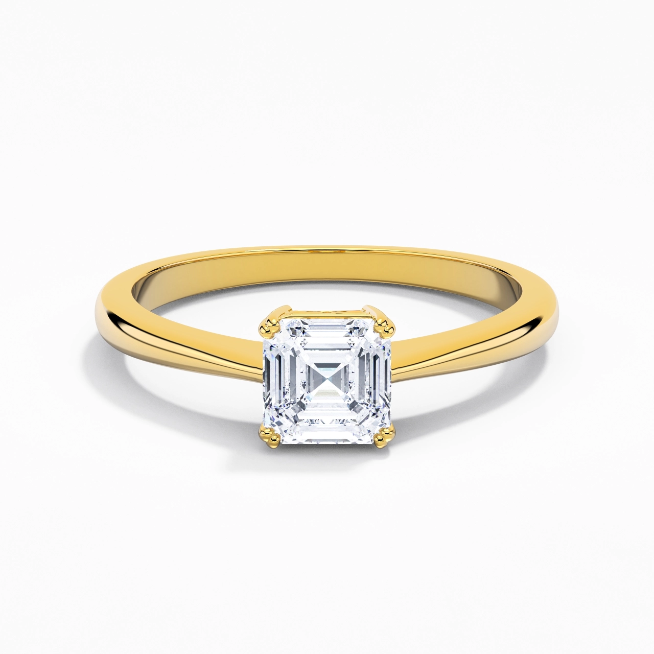Cutout Scrollwork Solitaire Engagement Ring 1.00ct Moissanite