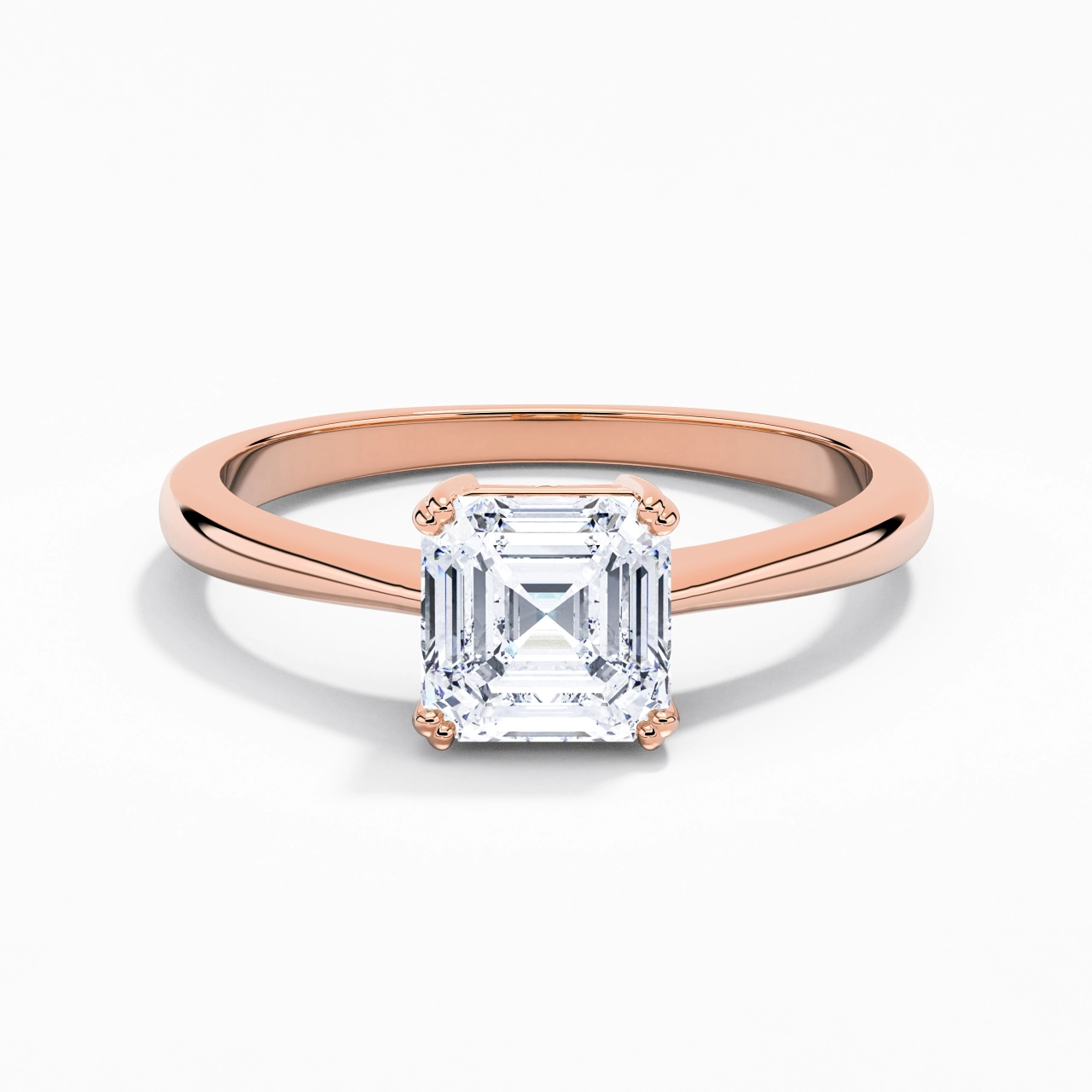 Découper Volutes Solitaire Bague de fiançailles 2.00ct Moissanite