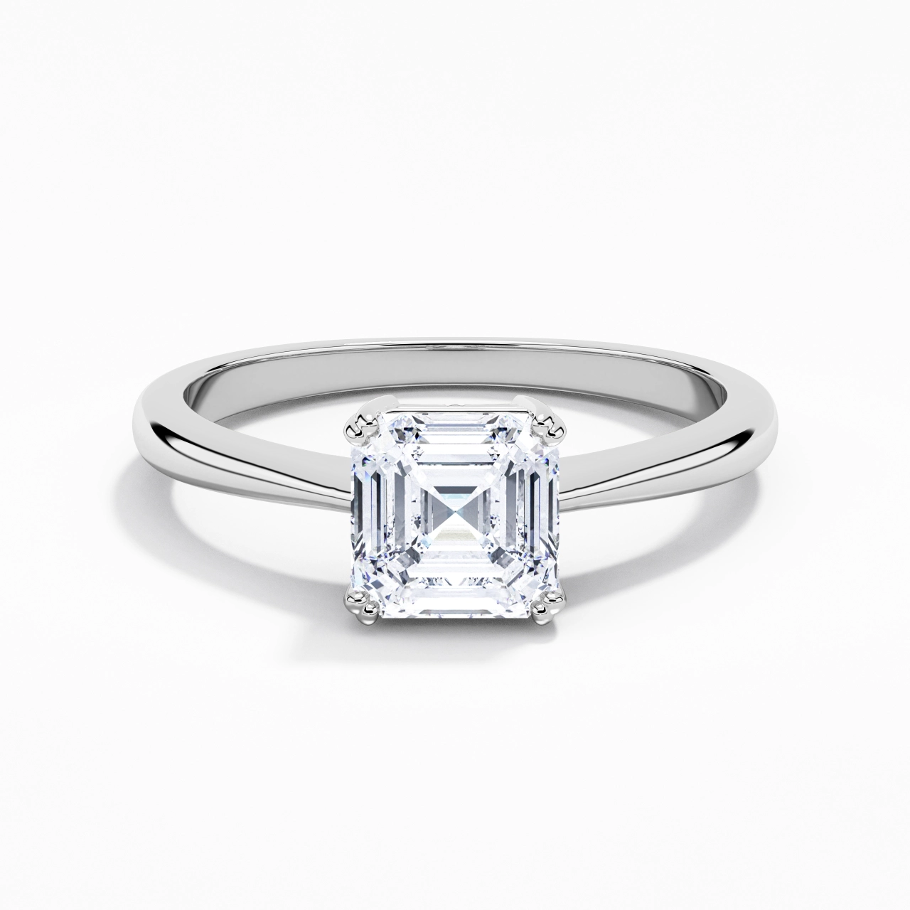 Découper Volutes Solitaire Bague de fiançailles 2.00ct Moissanite