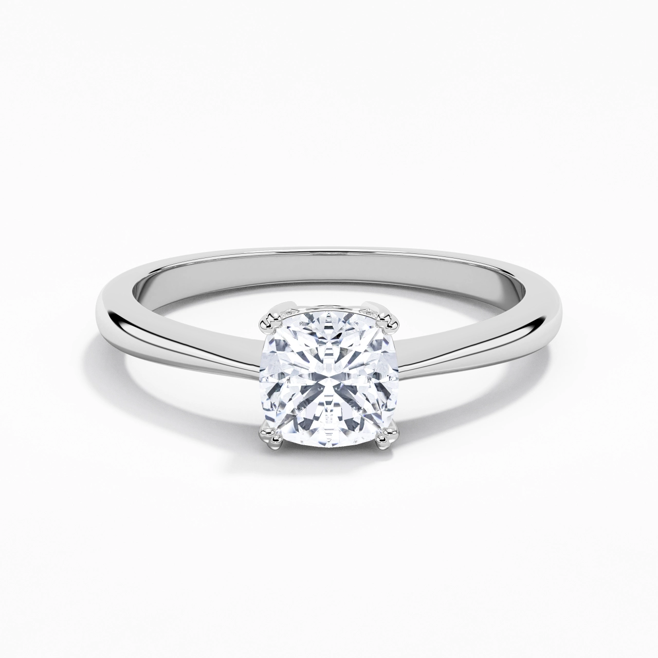 Cutout Scrollwork Solitaire Engagement Ring 1.50ct Moissanite