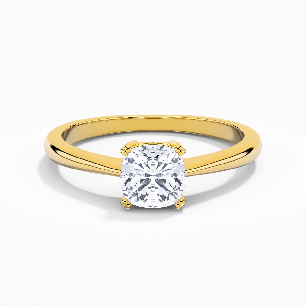 Découper Volutes Solitaire Bague de fiançailles 1.50ct Moissanite