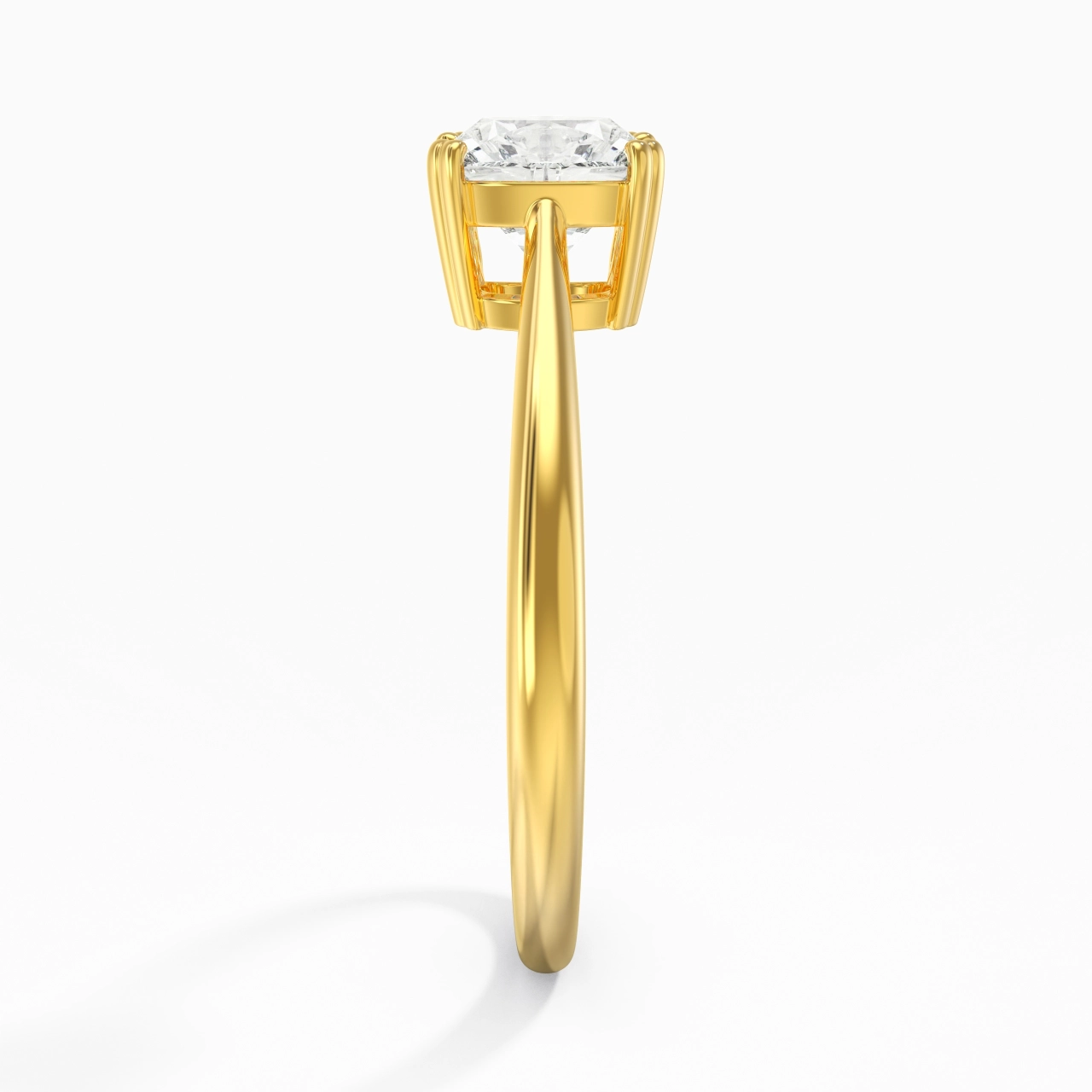 Découper Volutes Solitaire Bague de fiançailles 1.50ct Moissanite