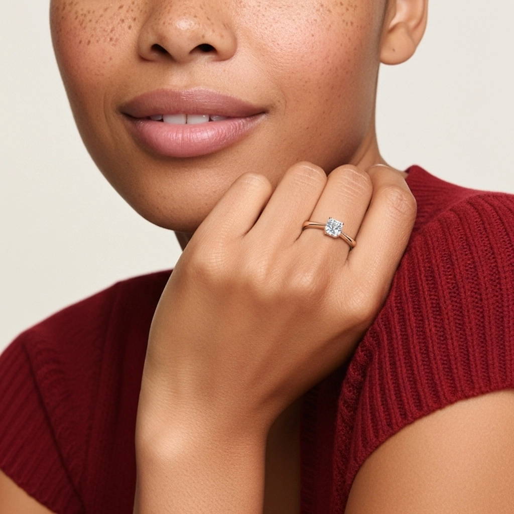 Cutout Scrollwork Solitaire Engagement Ring 2.00ct Moissanite