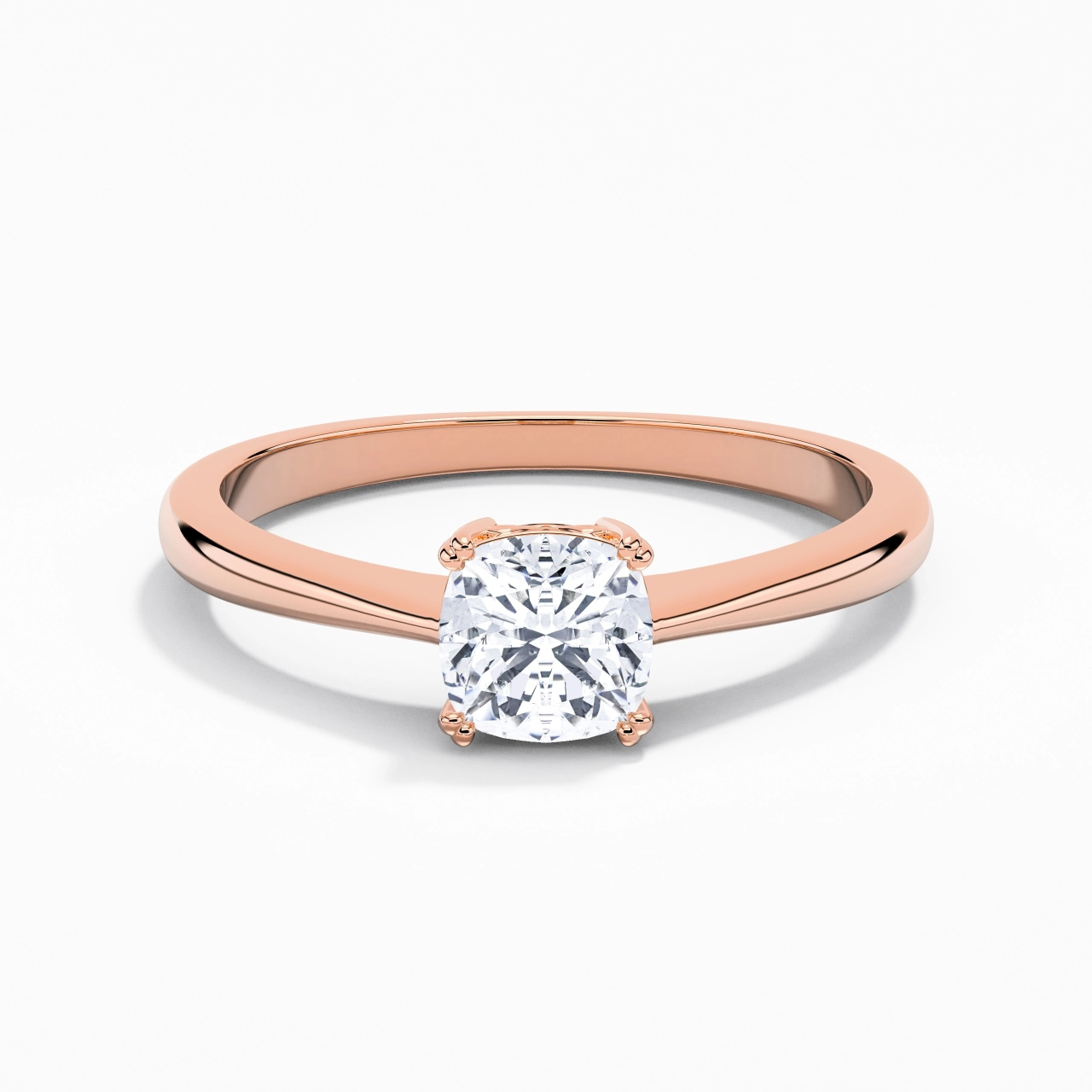 Cutout Scrollwork Solitaire Engagement Ring 1.00ct Moissanite