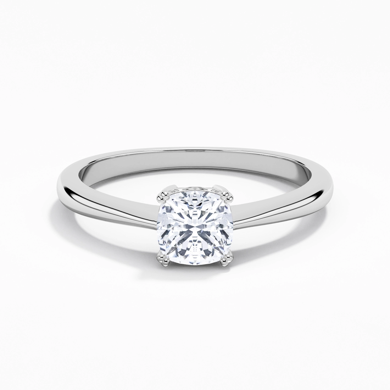 Cutout Scrollwork Solitaire Engagement Ring 1.00ct Moissanite