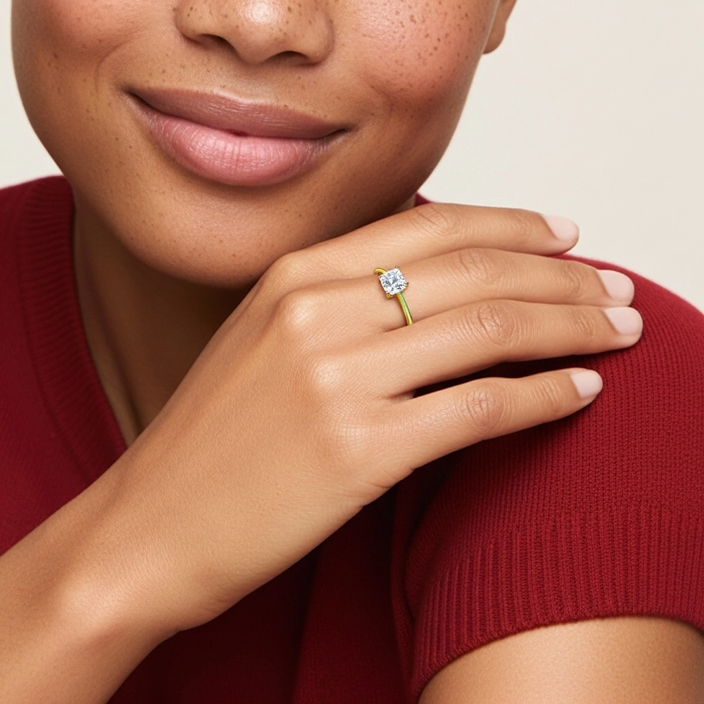 Cutout Scrollwork Solitaire Engagement Ring 2.00ct Moissanite