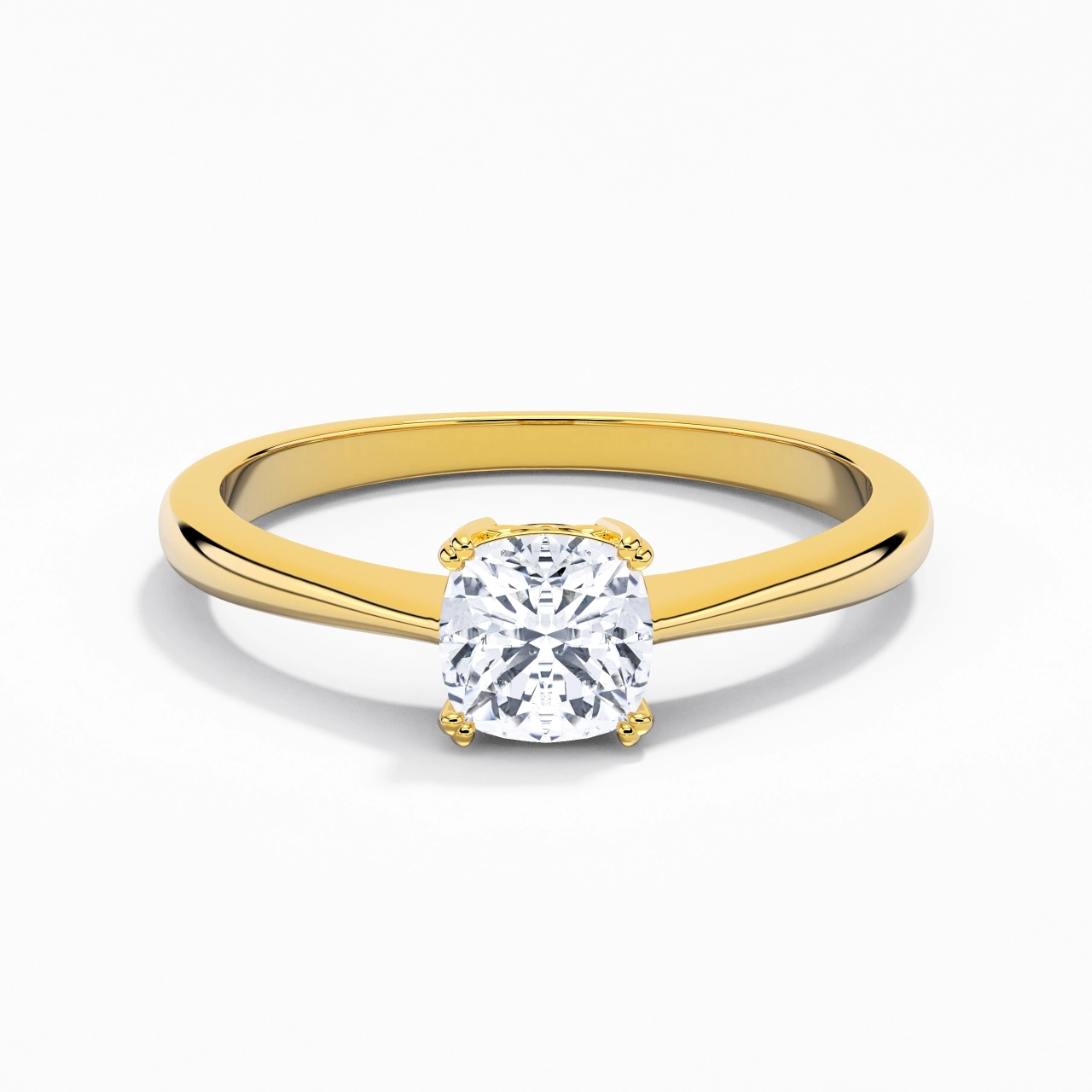 Cutout Scrollwork Solitaire Engagement Ring 1.00ct Moissanite
