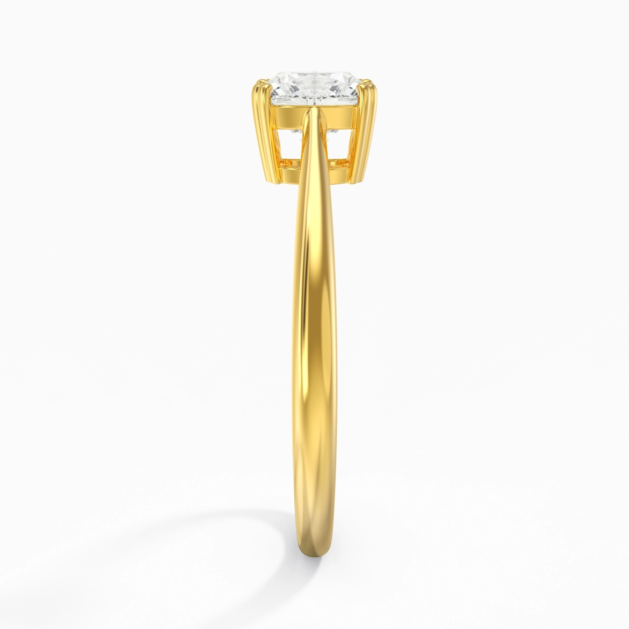 Cutout Scrollwork Solitaire Engagement Ring 1.00ct Moissanite