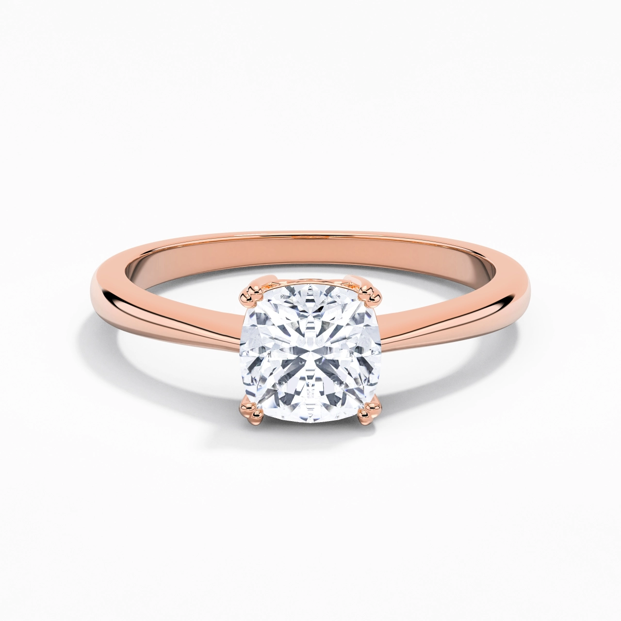 Découper Volutes Solitaire Bague de fiançailles 2.00ct Moissanite