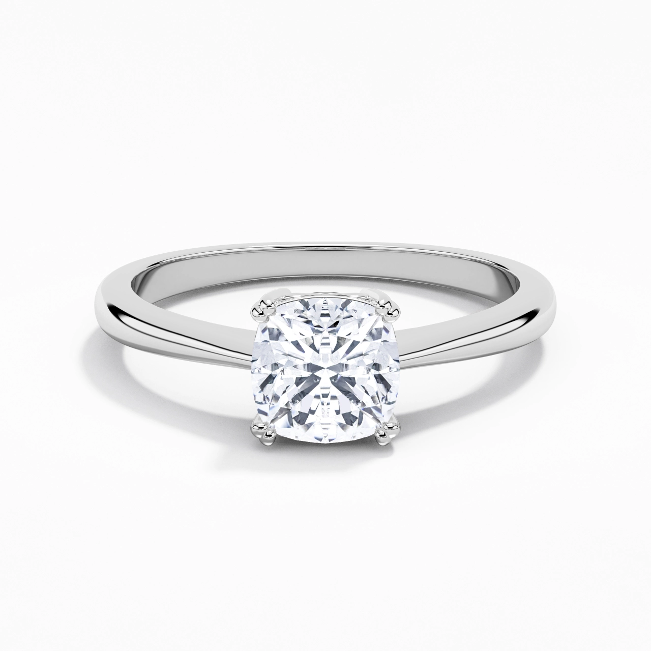 Cutout Scrollwork Solitaire Engagement Ring 2.00ct Moissanite