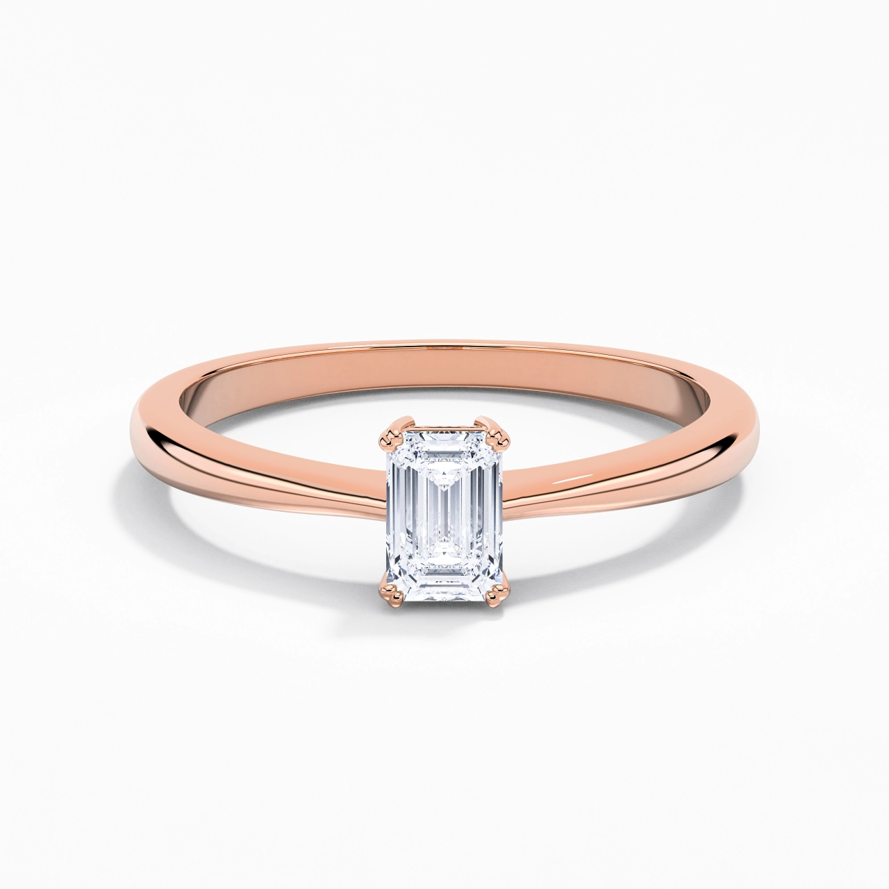 Découper Volutes Solitaire Bague de fiançailles 0.80ct Moissanite