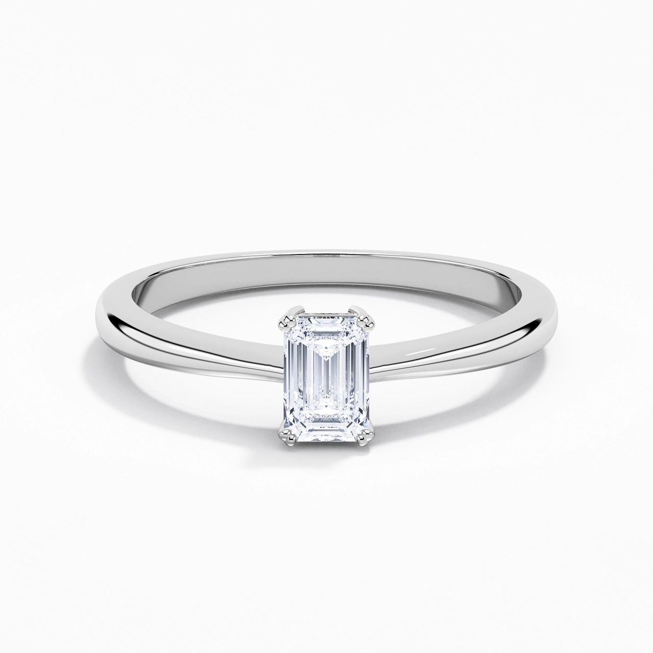 Découper Volutes Solitaire Bague de fiançailles 0.80ct Moissanite