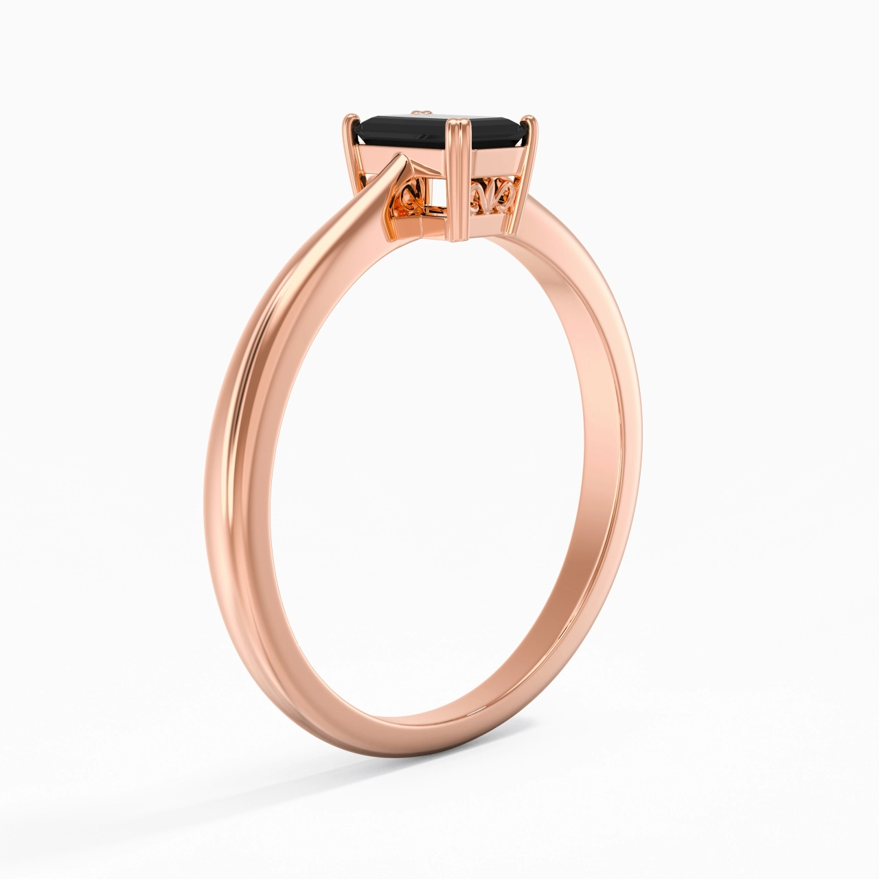 Découper Volutes Solitaire Bague de fiançailles 0.80ct Moissanite Zircon cubique