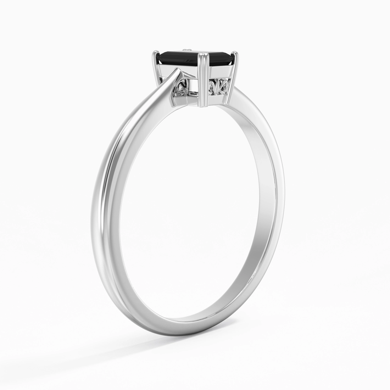 Découper Volutes Solitaire Bague de fiançailles 0.80ct Moissanite Zircon cubique