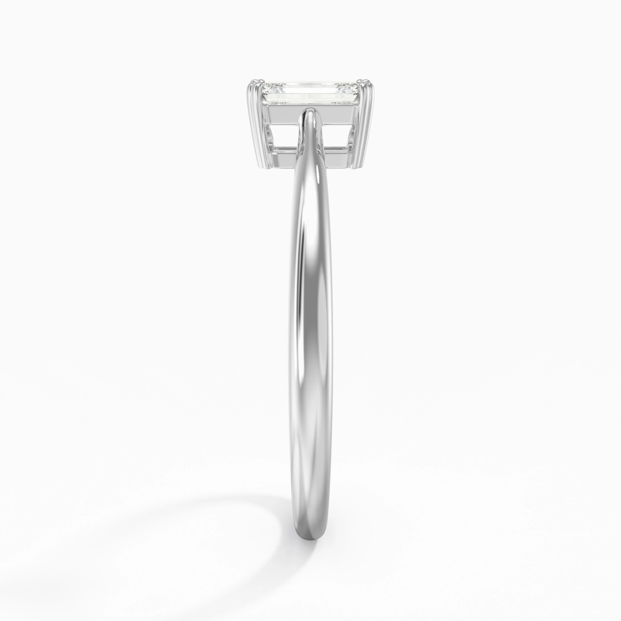 Découper Volutes Solitaire Bague de fiançailles 0.80ct Moissanite