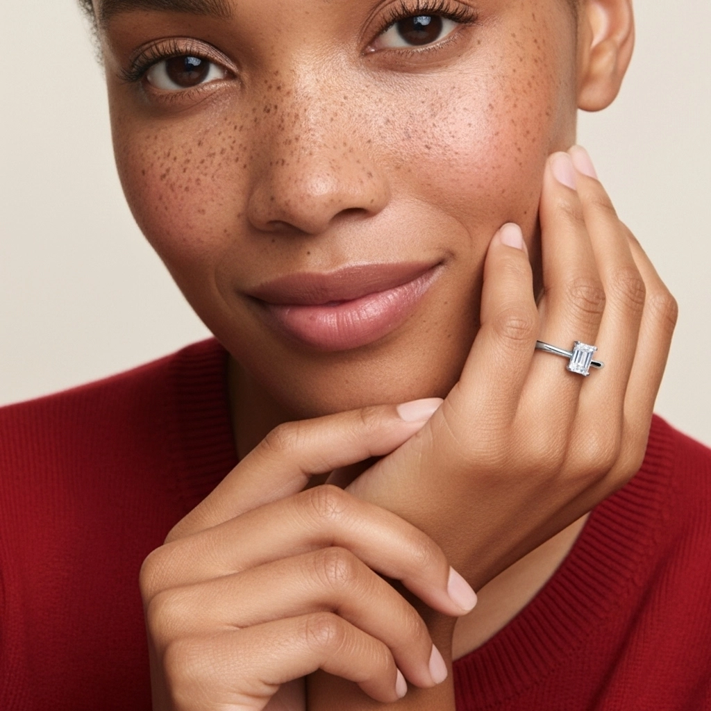 Cutout Scrollwork Solitaire Engagement Ring 2.00ct Moissanite